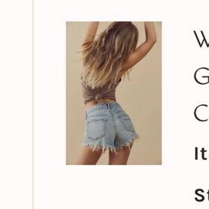 We The Free Loving Good Vibrations Cutoffs